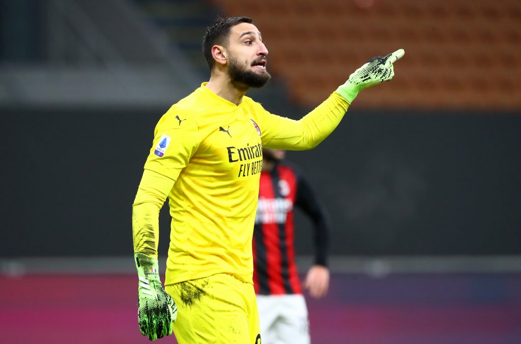 Gigio Donnarumma, portiere del Milan, con il contratto in scadenza a fine stagione