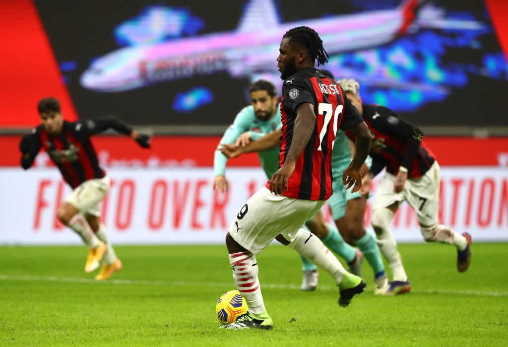 Il rigore trasformato da Kessie contro il Torino