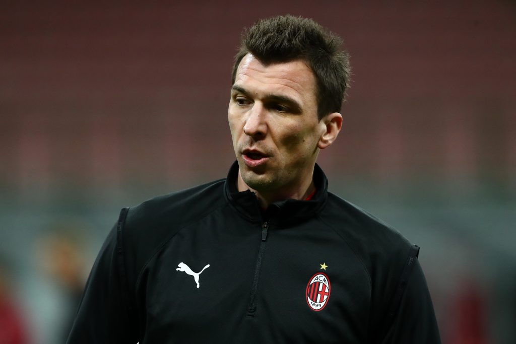 Mario Mandzukic con la maglia del Milan