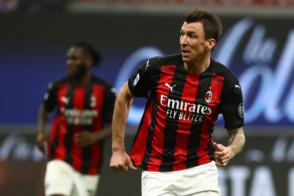 Mandzukic con la maglia del Milan