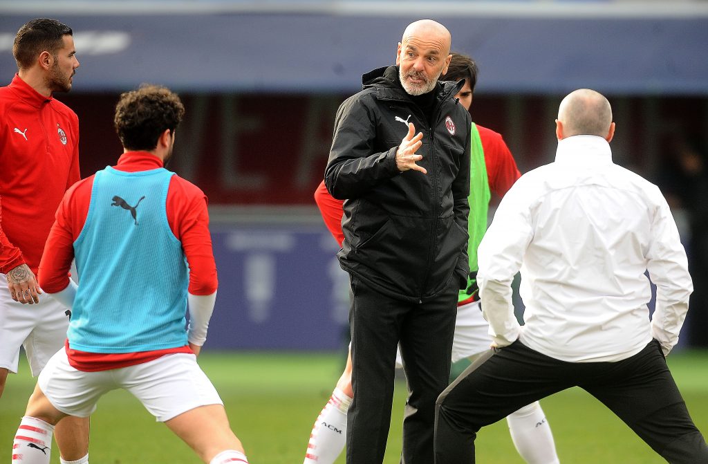 Pioli a colloquio con i calciatori del Milan