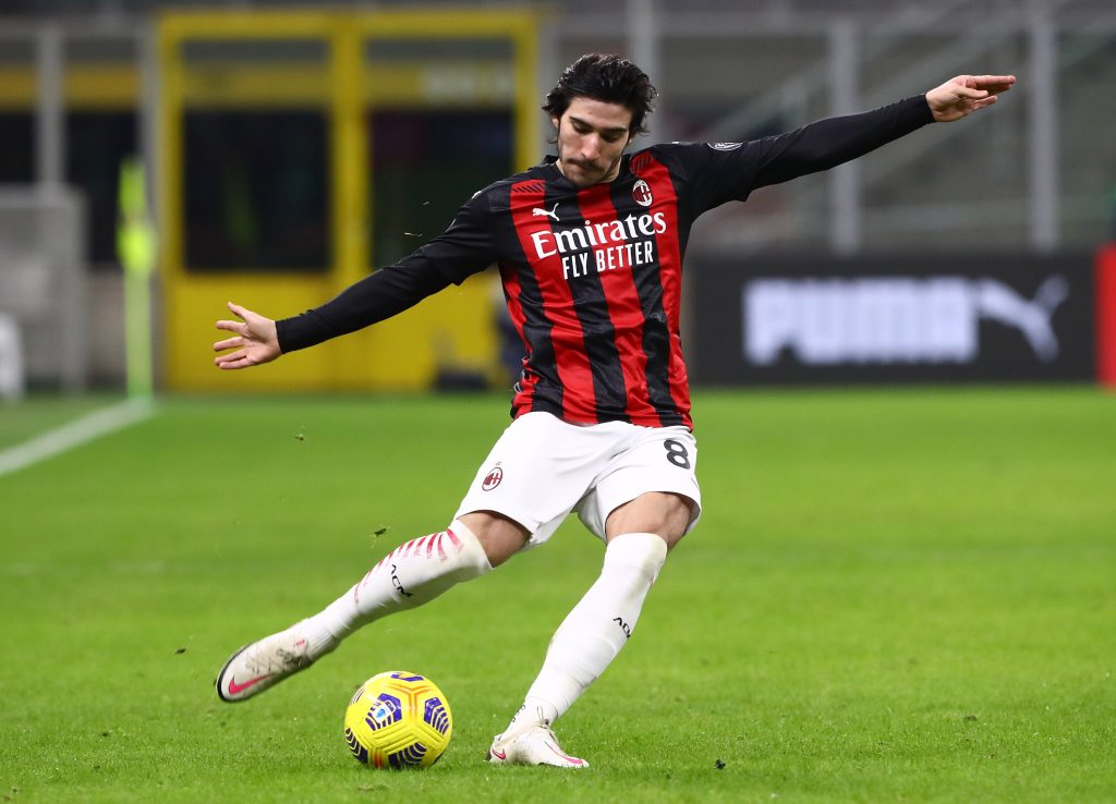 Sandro Tonali, centrocampista rossonero.