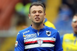 Antonio Cassano con la maglia della Sampdoria