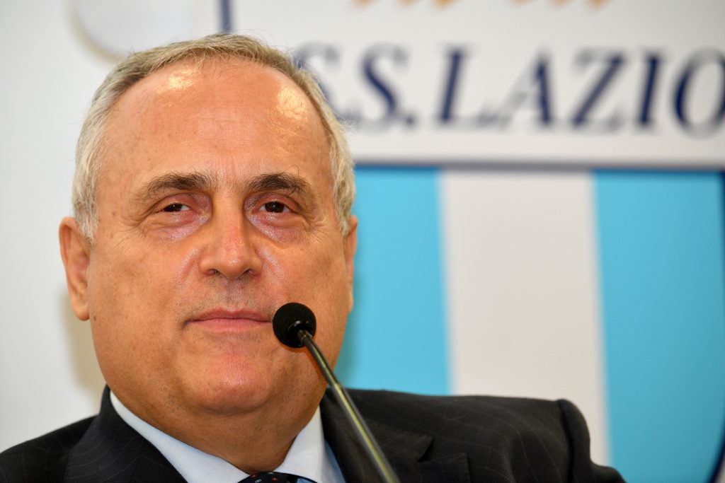 Claudio Lotito, presidente della Lazio