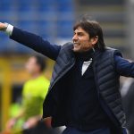 Antonio Conte, tecnico nerazzurro, durante il derby contro il Milan