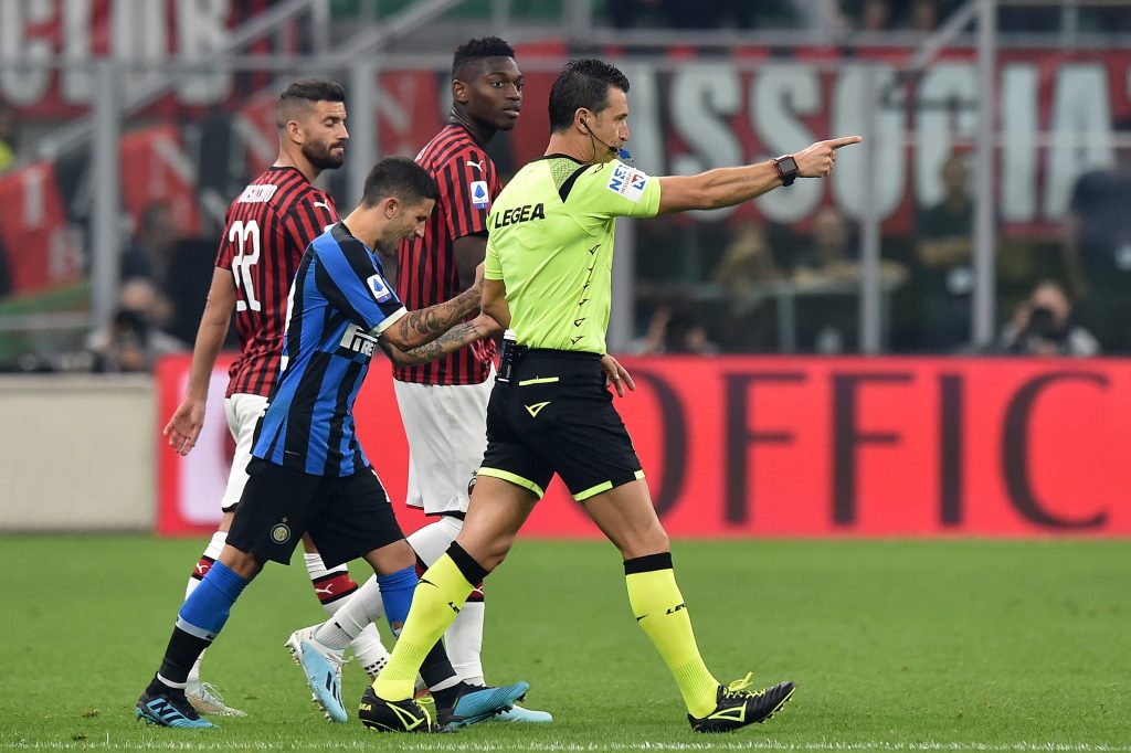 Doveri ha arbitrato anche il derby d'andata dello scorso anno