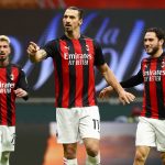 Ibrahimovic festeggia dopo il goal in Milan-Crotone