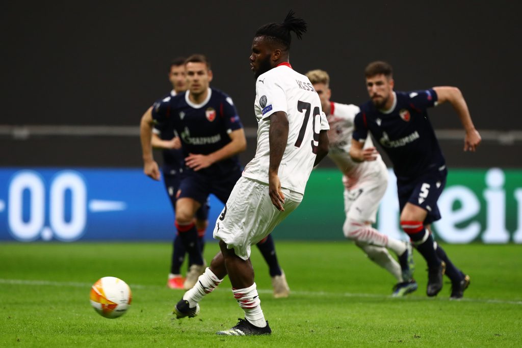 Franck Kessie rigore contro la Stella Rossa