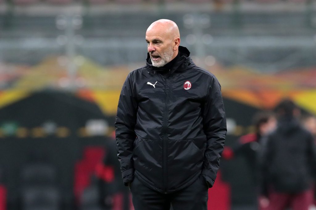 Pioli prima di un match di Europa League