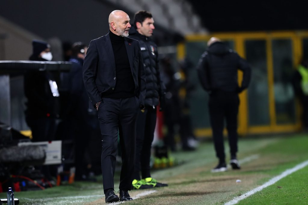 Stefano Pioli incita il Milan al "Picco" di La Spezia