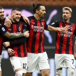 Rebic, Romagnoli, Ibrahimovic e Castillejo festeggiano la vittoria sul Crotone
