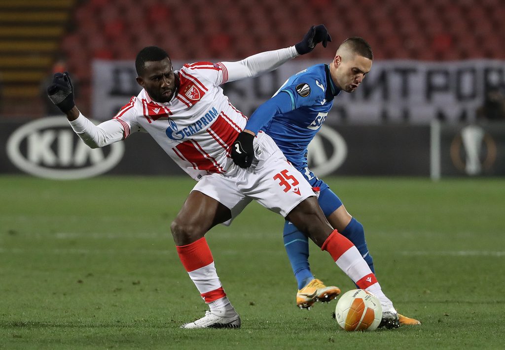 Sékou Sanogo, centrocampista ivoriano della Stella Rossa Belgrado