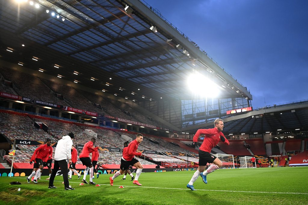 Il Milan si allena nel pre partita contro il Manchester United