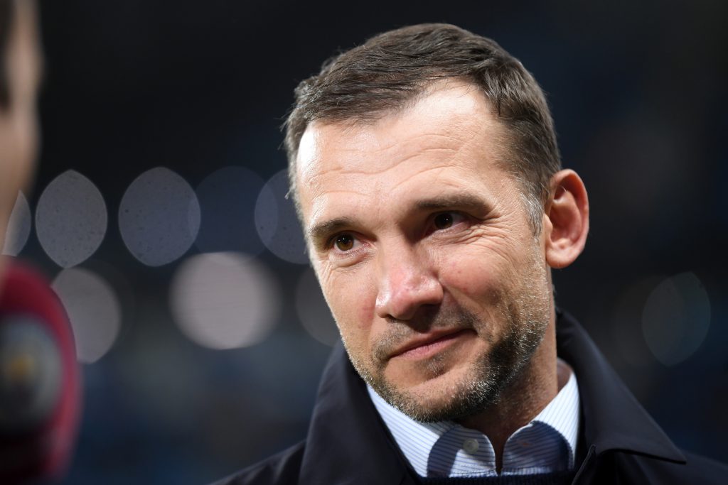 Andriy Shevchenko ex attaccante del Milan e attuale c.t. dell'Ucraina