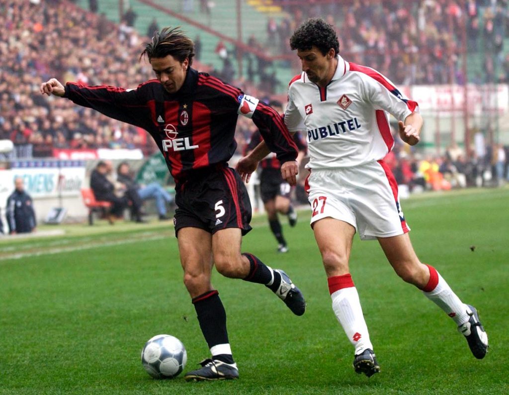 Dario Hubner sfida Billy Costacurta