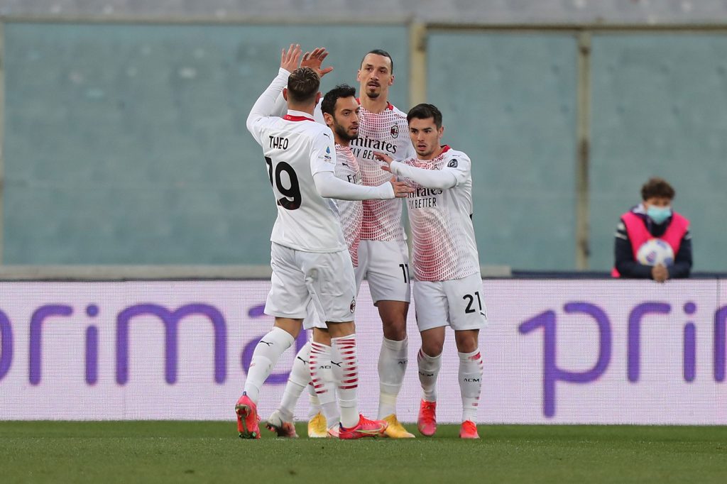 Esultanza dei giocatori del Milan