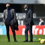 La dirigenza del Milan: Maldini e Massara