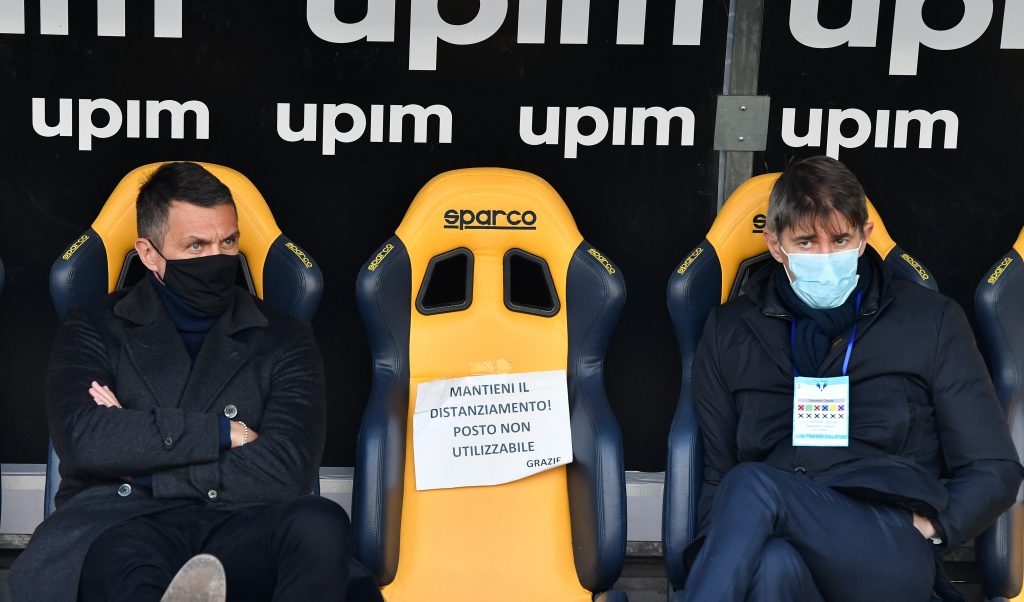 Paolo Maldini e Frederic Massara, dirigenti del Milan