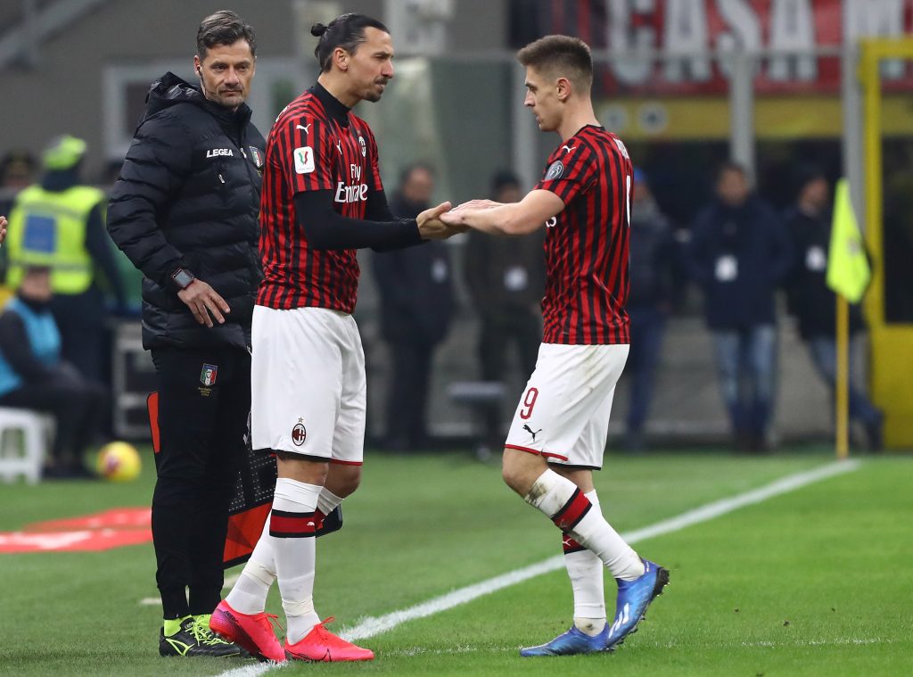 Cambio nel Milan di un anno fa: esce Piatek, dentro Ibrahimovic