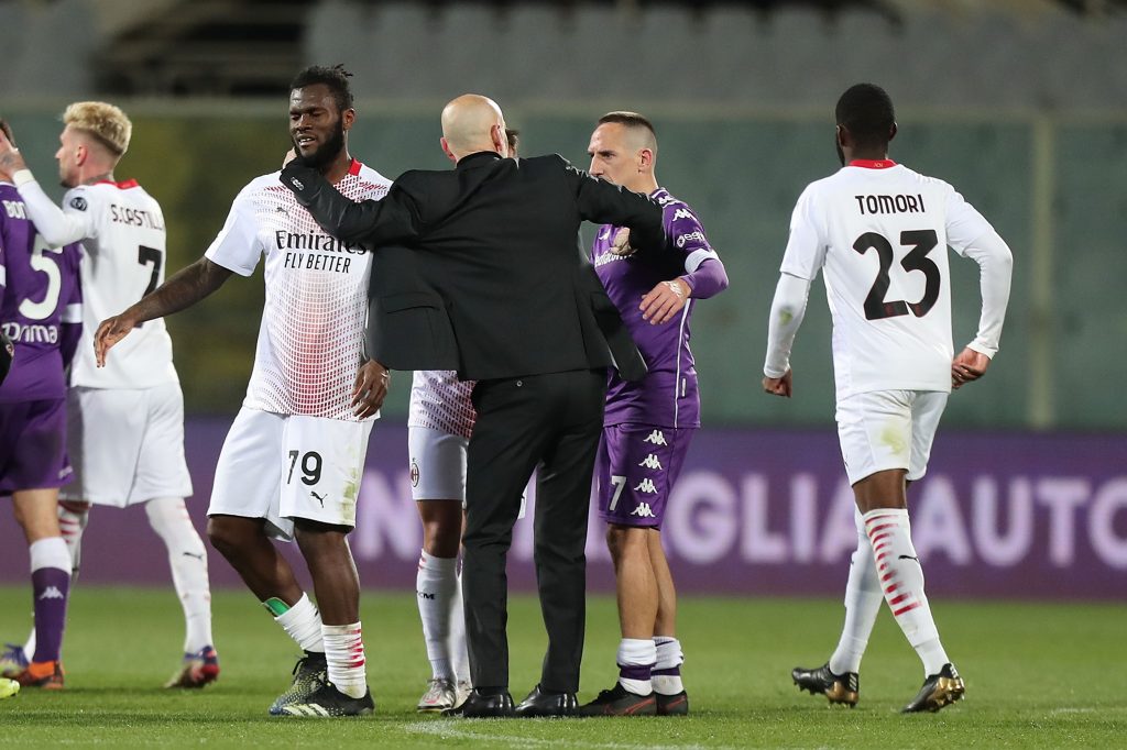 Kessie, Pioli e altri rossoneri festeggiano in quel di Firenze