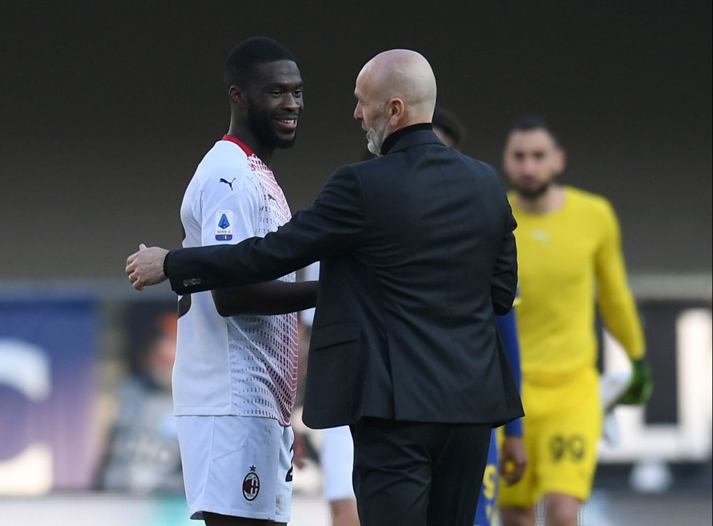 Tomori a colloquio con Stefano Pioli