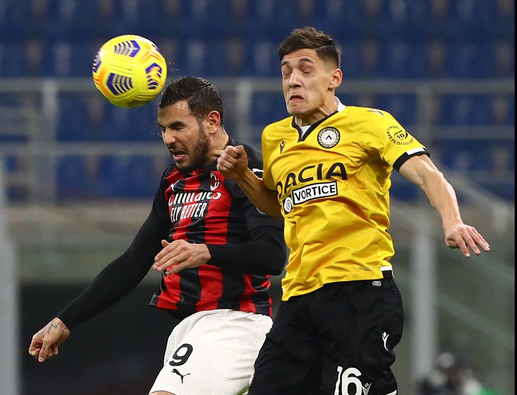 Molina e Theo Hernandez in Milan-Udinese