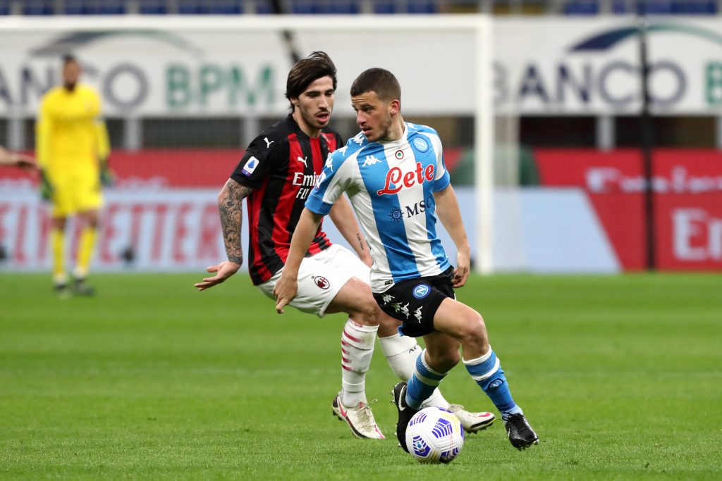 Demme del Napoli seguito da Tonali del Milan
