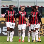 Il Milan festeggia dopo un gol segnato contro il Genoa