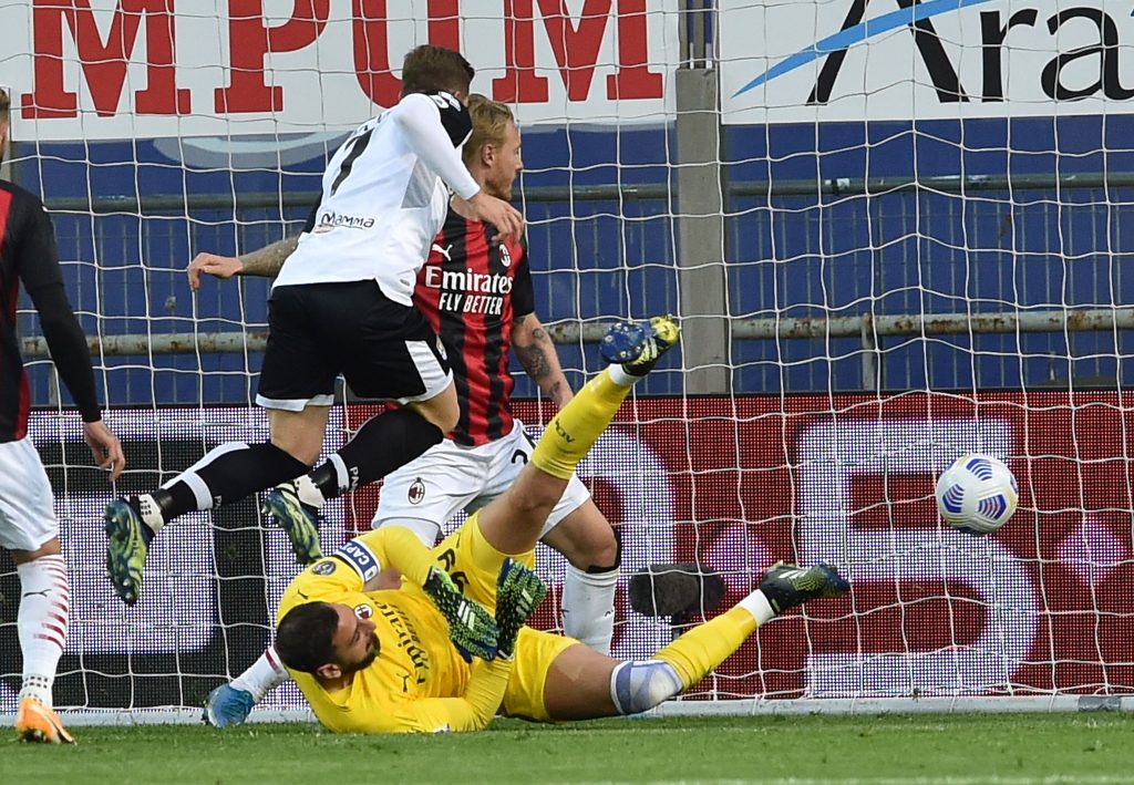 Il goal di Gagliolo in Parma-Milan