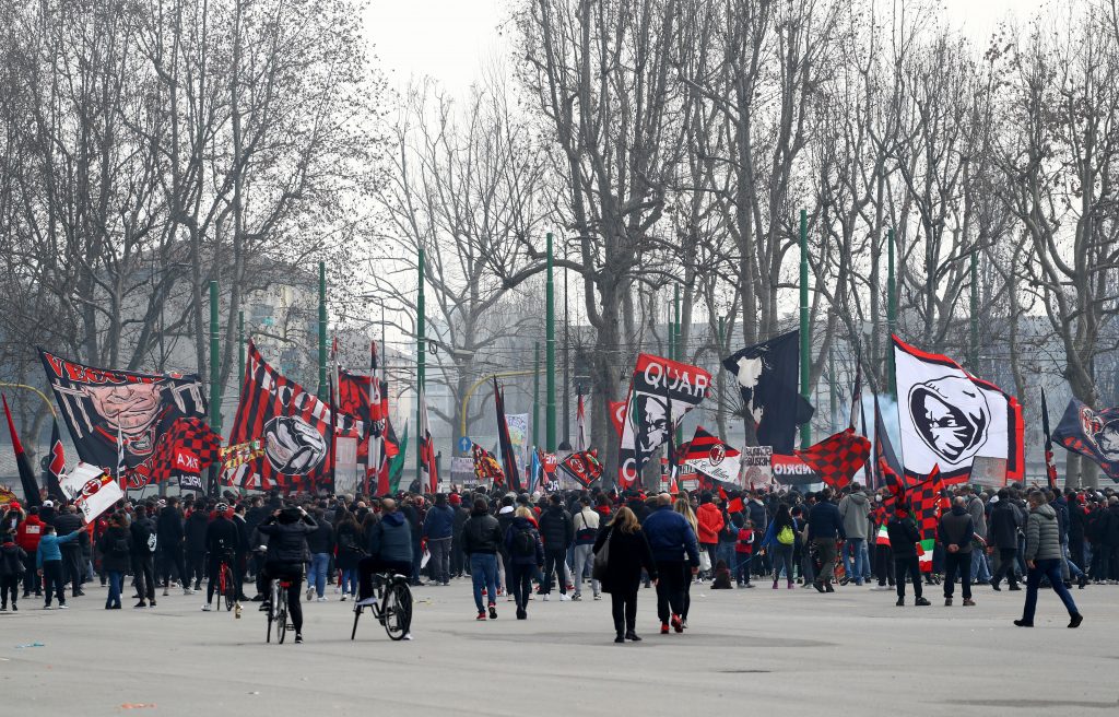 I tifosi della Curva Sud del Milan