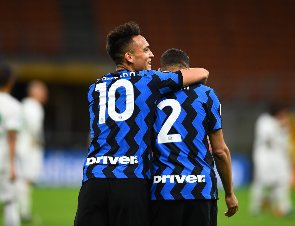 Hakimi e Lautaro Martinez, possibili partenti dell'Inter