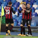 Colombo, Hauge e Krunic con la maglia rossonero al Diego Armando Maradona