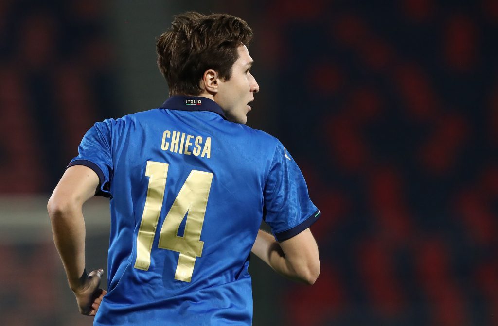 Federico Chiesa con la maglia azzurra