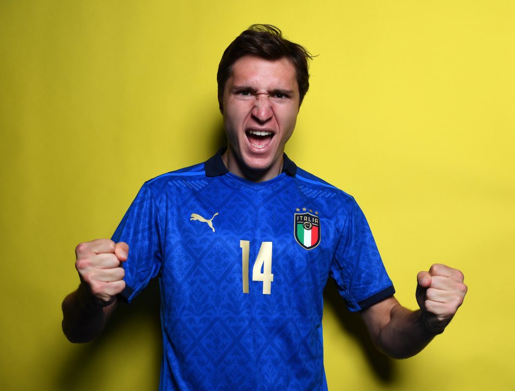 Federico Chiesa con la maglia azzurra