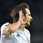 Khvicha Kvaratskhelia con la maglia della Nazionale della Georgia.