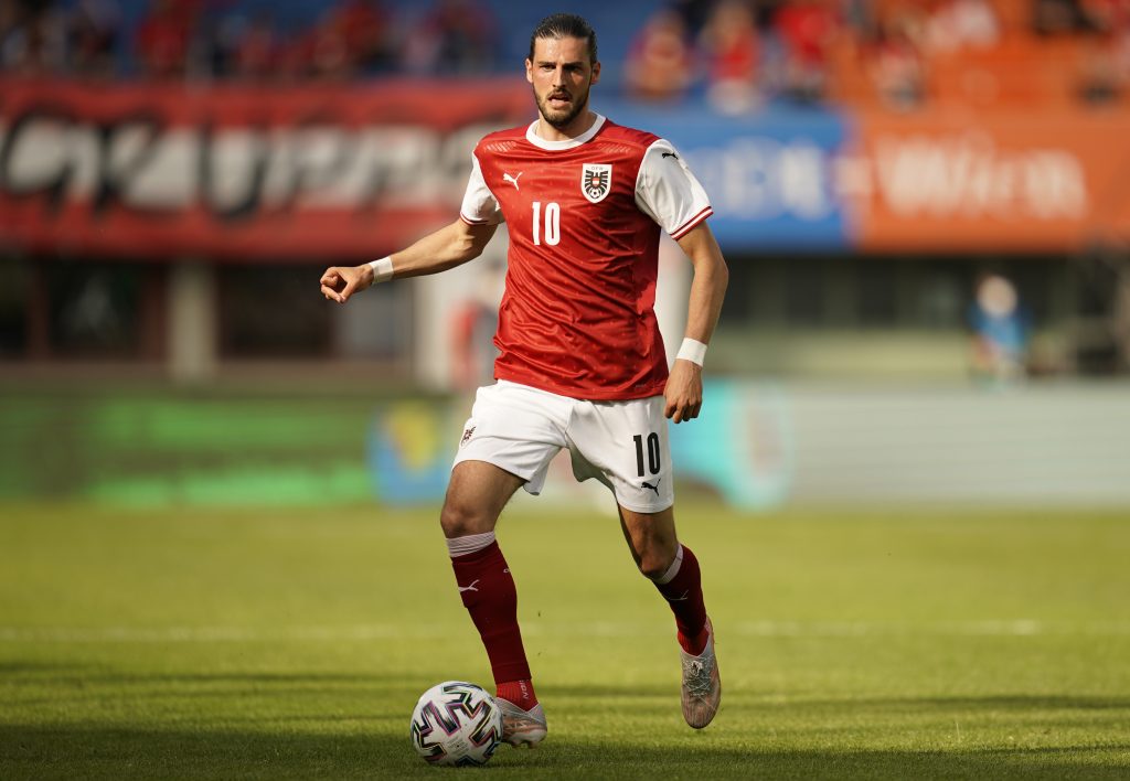 Grillitsch in azione con la Nazionale austriaca