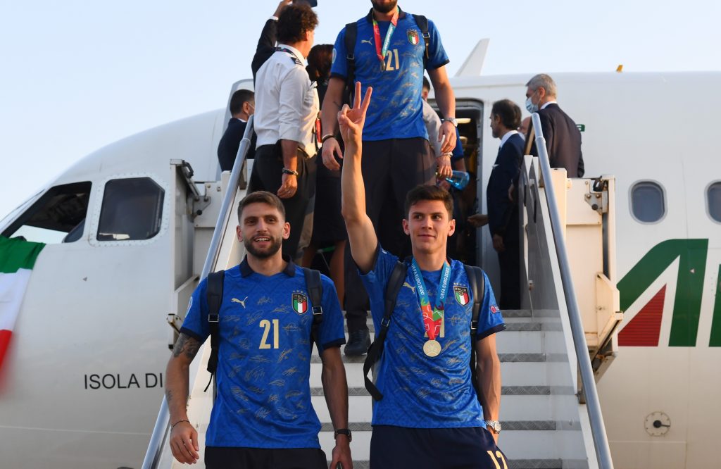 Domenico Berardi e Matteo Pessina con la maglia Azzurra