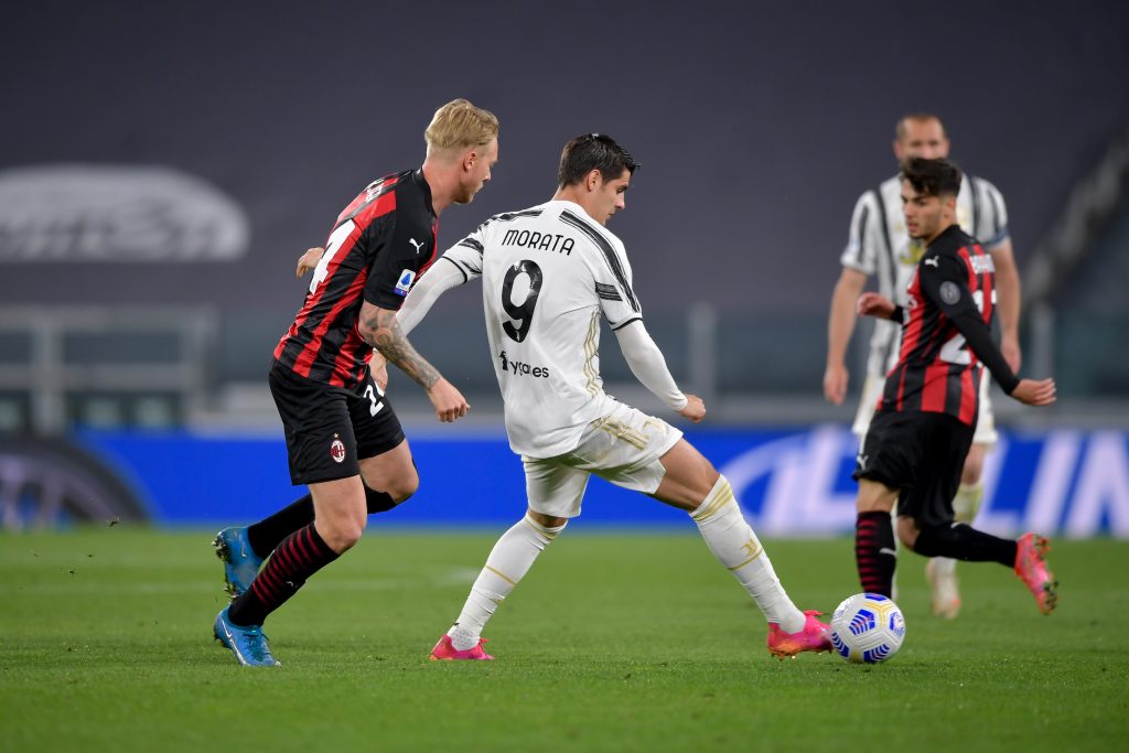 Simon Kjaer e Alvaro Morata