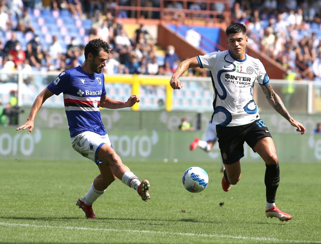 Antonio Candreva e Joaquin Correa durante Sampdoria-Inter