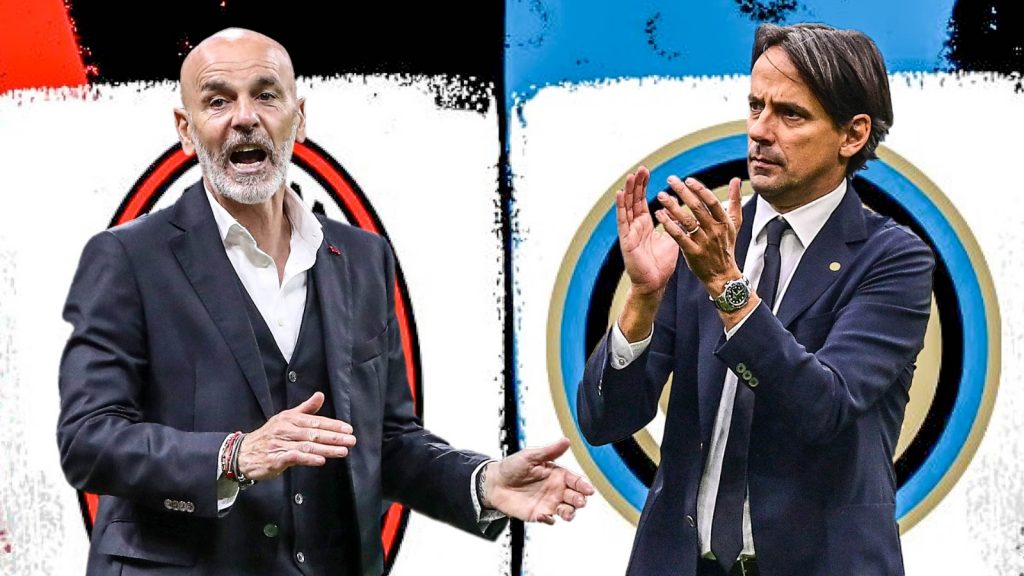 Stefano Pioli e Simone Inzaghi, tecnici di Milan e Inter.