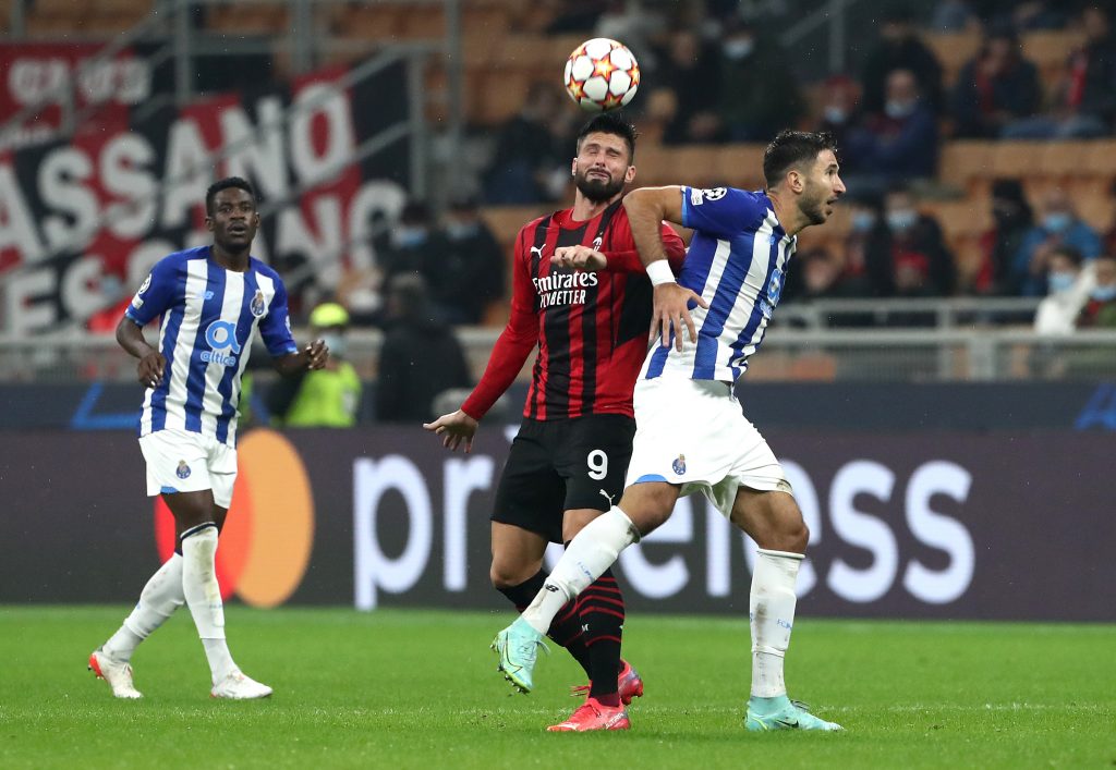Un fotogramma di Milan-Porto, quarta giornata di Champions League