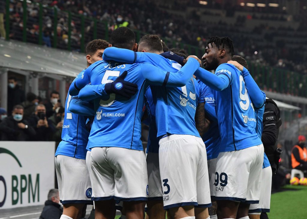 Il gol del Napoli contro il Milan.