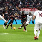 Uno spezzone di Milan-Salernitana