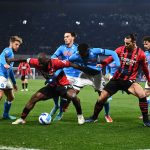 Un frame di Napoli-Milan
