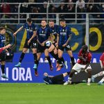 Un frame del derby di Coppa Italia tra Inter e Milan