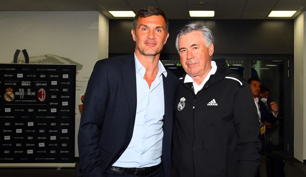 Paolo Maldini e Carlo Ancelotti