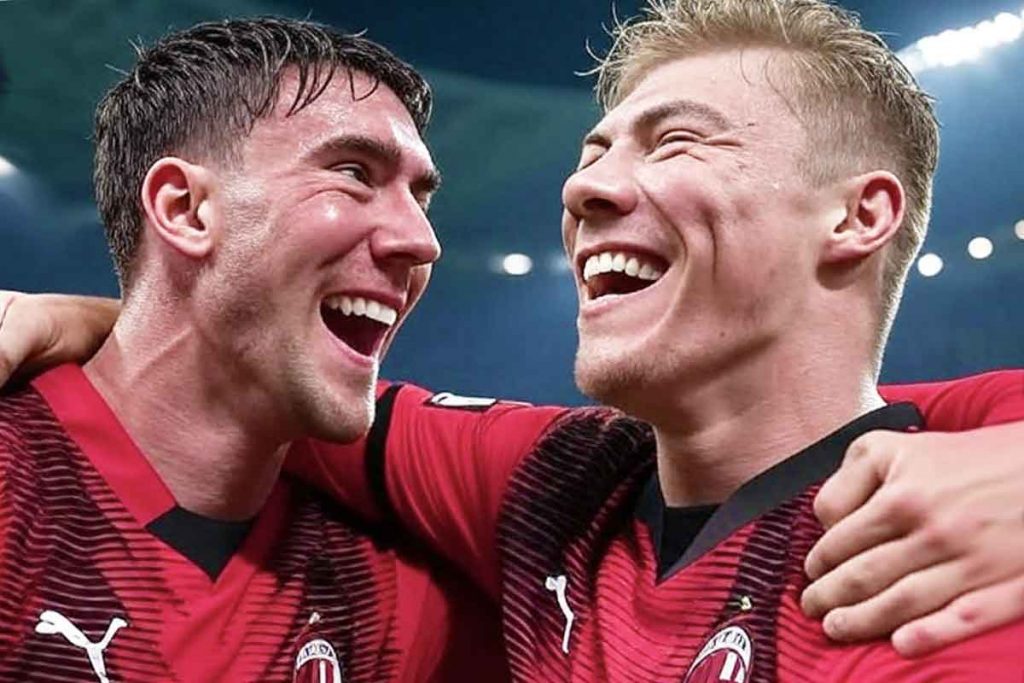 Vlahovic-Hojlund, due di calciomercato per il Milan.