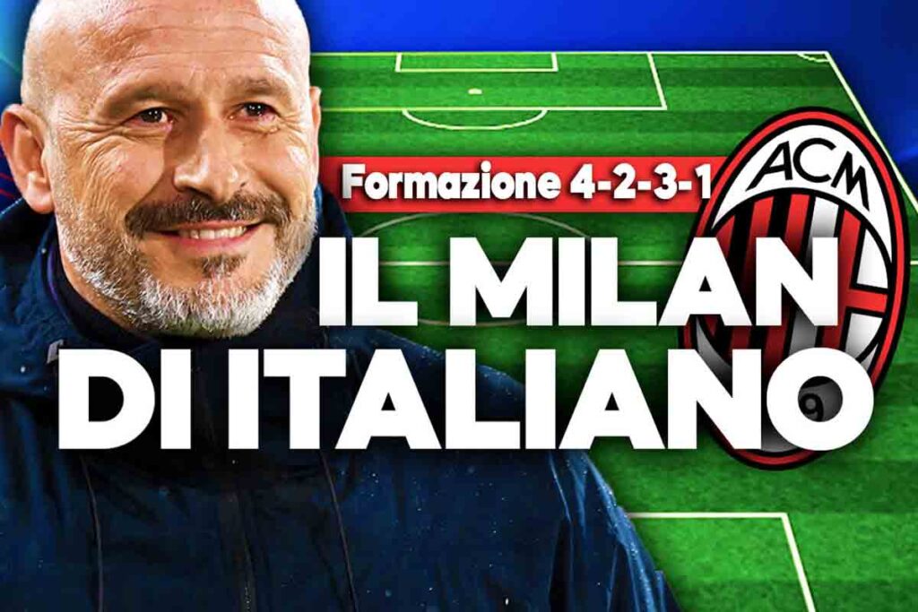 La formazione del Milan con Italiano in panchina.