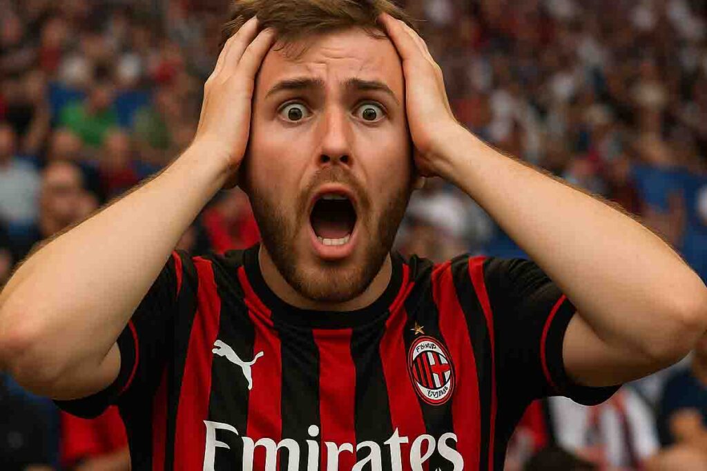 Tifoso Milan sconvolto